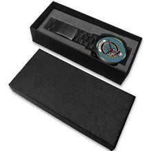 Load image into Gallery viewer, Clelland Clans ,White Leather watch, leather steel watch, tartan watch, tartan watches, clan watch, scotland watch, merry christmas, cyber Monday, halloween, black Friday