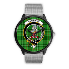 Load image into Gallery viewer, Clephan (or Clephane) Clans ,Rose Gold Metal Link watch, leather steel watch, tartan watch, tartan watches, clan watch, scotland watch, merry christmas, cyber Monday, halloween, black Friday