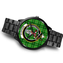 Load image into Gallery viewer, Clephan (or Clephane) Clans ,Brown Leather watch, leather steel watch, tartan watch, tartan watches, clan watch, scotland watch, merry christmas, cyber Monday, halloween, black Friday