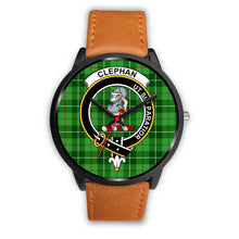 Load image into Gallery viewer, Clephan (or Clephane) Clans ,Pink Leather watch, leather steel watch, tartan watch, tartan watches, clan watch, scotland watch, merry christmas, cyber Monday, halloween, black Friday