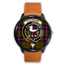 Load image into Gallery viewer, Cochrane Modern Clans ,Pink Leather watch, leather steel watch, tartan watch, tartan watches, clan watch, scotland watch, merry christmas, cyber Monday, halloween, black Friday