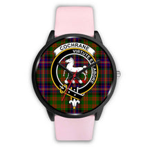 Load image into Gallery viewer, Cochrane Modern Clans ,Silver Metal Link watch, leather steel watch, tartan watch, tartan watches, clan watch, scotland watch, merry christmas, cyber Monday, halloween, black Friday