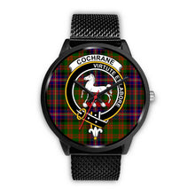 Load image into Gallery viewer, Cochrane Modern Clans ,Rose Gold Metal Mesh watch, leather steel watch, tartan watch, tartan watches, clan watch, scotland watch, merry christmas, cyber Monday, halloween, black Friday