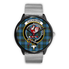 Load image into Gallery viewer, Cockburn Modern Clans ,Rose Gold Metal Link watch, leather steel watch, tartan watch, tartan watches, clan watch, scotland watch, merry christmas, cyber Monday, halloween, black Friday
