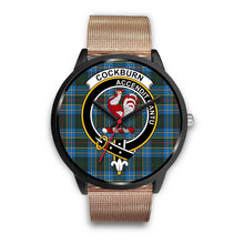 Load image into Gallery viewer, Cockburn Modern Clans ,Brown Leather watch, leather steel watch, tartan watch, tartan watches, clan watch, scotland watch, merry christmas, cyber Monday, halloween, black Friday