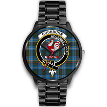 Load image into Gallery viewer, Cockburn Modern Clans ,Black Metal Link watch, leather steel watch, tartan watch, tartan watches, clan watch, scotland watch, merry christmas, cyber Monday, halloween, black Friday