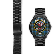 Load image into Gallery viewer, Cockburn Modern Clans ,Black Leather watch, leather steel watch, tartan watch, tartan watches, clan watch, scotland watch, merry christmas, cyber Monday, halloween, black Friday