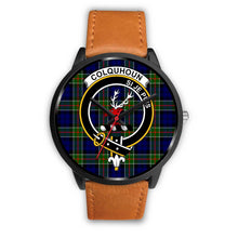 Load image into Gallery viewer, Colquhoun Modern Clans ,Pink Leather watch, leather steel watch, tartan watch, tartan watches, clan watch, scotland watch, merry christmas, cyber Monday, halloween, black Friday