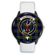 Load image into Gallery viewer, Colquhoun Modern Clans ,Silver Metal Mesh watch, leather steel watch, tartan watch, tartan watches, clan watch, scotland watch, merry christmas, cyber Monday, halloween, black Friday