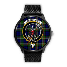 Load image into Gallery viewer, Colquhoun Modern Clans ,Rose Gold Metal Mesh watch, leather steel watch, tartan watch, tartan watches, clan watch, scotland watch, merry christmas, cyber Monday, halloween, black Friday
