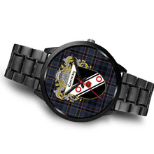 Load image into Gallery viewer, Conway Clans ,Brown Leather watch, leather steel watch, tartan watch, tartan watches, clan watch, scotland watch, merry christmas, cyber Monday, halloween, black Friday