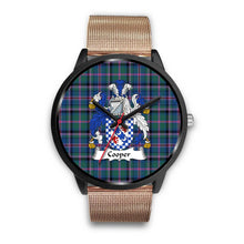 Load image into Gallery viewer, Cooper Ancient Clans ,Brown Leather watch, leather steel watch, tartan watch, tartan watches, clan watch, scotland watch, merry christmas, cyber Monday, halloween, black Friday
