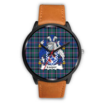 Load image into Gallery viewer, Cooper Ancient Clans ,Pink Leather watch, leather steel watch, tartan watch, tartan watches, clan watch, scotland watch, merry christmas, cyber Monday, halloween, black Friday