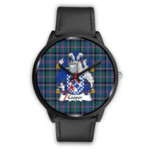 Load image into Gallery viewer, Cooper Ancient Clans ,Black Metal Mesh watch, leather steel watch, tartan watch, tartan watches, clan watch, scotland watch, merry christmas, cyber Monday, halloween, black Friday