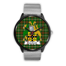 Load image into Gallery viewer, Copeland Clans ,Rose Gold Metal Link watch, leather steel watch, tartan watch, tartan watches, clan watch, scotland watch, merry christmas, cyber Monday, halloween, black Friday
