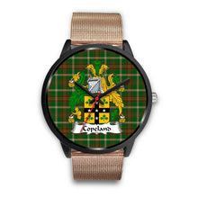 Load image into Gallery viewer, Copeland Clans ,Brown Leather watch, leather steel watch, tartan watch, tartan watches, clan watch, scotland watch, merry christmas, cyber Monday, halloween, black Friday