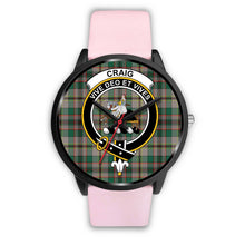 Load image into Gallery viewer, Craig Ancient Clans ,Silver Metal Link watch, leather steel watch, tartan watch, tartan watches, clan watch, scotland watch, merry christmas, cyber Monday, halloween, black Friday
