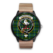 Load image into Gallery viewer, Cranston Modern Clans ,Brown Leather watch, leather steel watch, tartan watch, tartan watches, clan watch, scotland watch, merry christmas, cyber Monday, halloween, black Friday