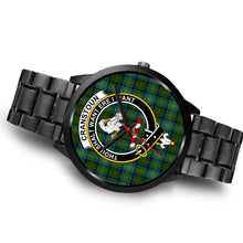 Load image into Gallery viewer, Cranston Modern Clans ,Brown Leather watch, leather steel watch, tartan watch, tartan watches, clan watch, scotland watch, merry christmas, cyber Monday, halloween, black Friday
