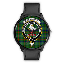 Load image into Gallery viewer, Cranston Modern Clans ,Black Metal Mesh watch, leather steel watch, tartan watch, tartan watches, clan watch, scotland watch, merry christmas, cyber Monday, halloween, black Friday