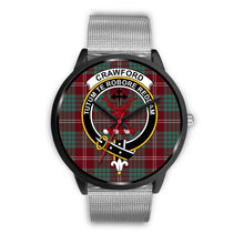 Load image into Gallery viewer, Crawford Modern Clans ,Rose Gold Metal Link watch, leather steel watch, tartan watch, tartan watches, clan watch, scotland watch, merry christmas, cyber Monday, halloween, black Friday