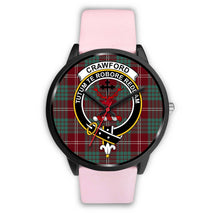Load image into Gallery viewer, Crawford Modern Clans ,Silver Metal Link watch, leather steel watch, tartan watch, tartan watches, clan watch, scotland watch, merry christmas, cyber Monday, halloween, black Friday