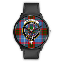 Load image into Gallery viewer, Crichton District Clans ,Pink Leather watch, leather steel watch, tartan watch, tartan watches, clan watch, scotland watch, merry christmas, cyber Monday, halloween, black Friday