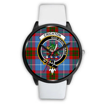 Load image into Gallery viewer, Crichton District Clans ,Black Metal Mesh watch, leather steel watch, tartan watch, tartan watches, clan watch, scotland watch, merry christmas, cyber Monday, halloween, black Friday