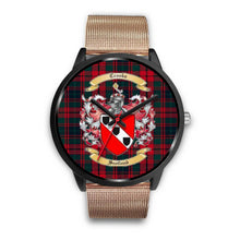 Load image into Gallery viewer, Crook Modern Clans ,Brown Leather watch, leather steel watch, tartan watch, tartan watches, clan watch, scotland watch, merry christmas, cyber Monday, halloween, black Friday