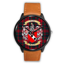 Load image into Gallery viewer, Crook Modern Clans ,Pink Leather watch, leather steel watch, tartan watch, tartan watches, clan watch, scotland watch, merry christmas, cyber Monday, halloween, black Friday