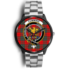 Load image into Gallery viewer, Cumming Modern Clans ,Rose Gold Metal Link watch, leather steel watch, tartan watch, tartan watches, clan watch, scotland watch, merry christmas, cyber Monday, halloween, black Friday