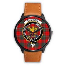 Load image into Gallery viewer, Cumming Modern Clans ,Pink Leather watch, leather steel watch, tartan watch, tartan watches, clan watch, scotland watch, merry christmas, cyber Monday, halloween, black Friday