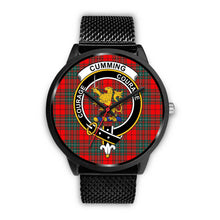 Load image into Gallery viewer, Cumming Modern Clans ,Silver Metal Link watch, leather steel watch, tartan watch, tartan watches, clan watch, scotland watch, merry christmas, cyber Monday, halloween, black Friday