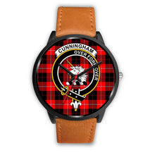 Load image into Gallery viewer, Cunningham Modern Clans ,Pink Leather watch, leather steel watch, tartan watch, tartan watches, clan watch, scotland watch, merry christmas, cyber Monday, halloween, black Friday