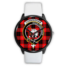 Load image into Gallery viewer, Cunningham Modern Clans ,Silver Metal Mesh watch, leather steel watch, tartan watch, tartan watches, clan watch, scotland watch, merry christmas, cyber Monday, halloween, black Friday