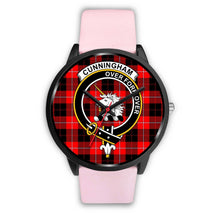 Load image into Gallery viewer, Cunningham Modern Clans ,Silver Metal Link watch, leather steel watch, tartan watch, tartan watches, clan watch, scotland watch, merry christmas, cyber Monday, halloween, black Friday