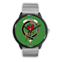 Load image into Gallery viewer, Currie Clans ,Rose Gold Metal Link watch, leather steel watch, tartan watch, tartan watches, clan watch, scotland watch, merry christmas, cyber Monday, halloween, black Friday