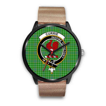 Load image into Gallery viewer, Currie Clans ,Brown Leather watch, leather steel watch, tartan watch, tartan watches, clan watch, scotland watch, merry christmas, cyber Monday, halloween, black Friday