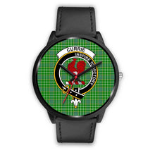 Load image into Gallery viewer, Currie Clans ,Black Metal Mesh watch, leather steel watch, tartan watch, tartan watches, clan watch, scotland watch, merry christmas, cyber Monday, halloween, black Friday