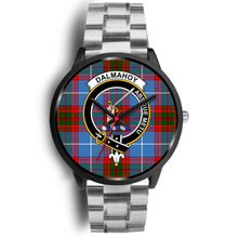 Load image into Gallery viewer, Dalmahoy Clans ,Black Metal Link watch, leather steel watch, tartan watch, tartan watches, clan watch, scotland watch, merry christmas, cyber Monday, halloween, black Friday