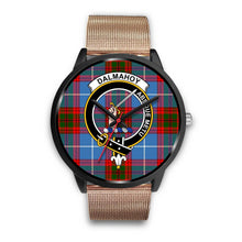 Load image into Gallery viewer, Dalmahoy Clans ,Brown Leather watch, leather steel watch, tartan watch, tartan watches, clan watch, scotland watch, merry christmas, cyber Monday, halloween, black Friday