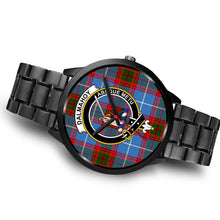 Load image into Gallery viewer, Dalmahoy Clans ,Brown Leather watch, leather steel watch, tartan watch, tartan watches, clan watch, scotland watch, merry christmas, cyber Monday, halloween, black Friday