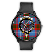 Load image into Gallery viewer, Dalmahoy Clans ,Black Metal Mesh watch, leather steel watch, tartan watch, tartan watches, clan watch, scotland watch, merry christmas, cyber Monday, halloween, black Friday