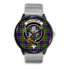 Load image into Gallery viewer, Dalrymple Clans ,Rose Gold Metal Link watch, leather steel watch, tartan watch, tartan watches, clan watch, scotland watch, merry christmas, cyber Monday, halloween, black Friday