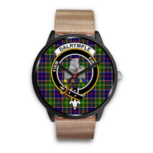 Load image into Gallery viewer, Dalrymple Clans ,Brown Leather watch, leather steel watch, tartan watch, tartan watches, clan watch, scotland watch, merry christmas, cyber Monday, halloween, black Friday