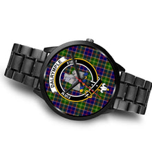 Load image into Gallery viewer, Dalrymple Clans ,Brown Leather watch, leather steel watch, tartan watch, tartan watches, clan watch, scotland watch, merry christmas, cyber Monday, halloween, black Friday