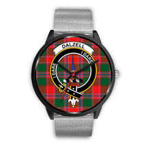 Load image into Gallery viewer, Dalziel Modern Clans ,Rose Gold Metal Link watch, leather steel watch, tartan watch, tartan watches, clan watch, scotland watch, merry christmas, cyber Monday, halloween, black Friday