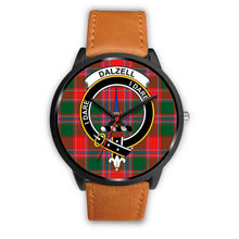 Load image into Gallery viewer, Dalziel Modern Clans ,Pink Leather watch, leather steel watch, tartan watch, tartan watches, clan watch, scotland watch, merry christmas, cyber Monday, halloween, black Friday
