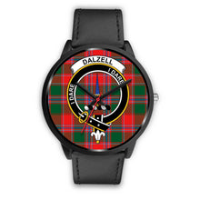Load image into Gallery viewer, Dalziel Modern Clans ,Black Metal Mesh watch, leather steel watch, tartan watch, tartan watches, clan watch, scotland watch, merry christmas, cyber Monday, halloween, black Friday