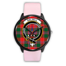 Load image into Gallery viewer, Dalziel Modern Clans ,Silver Metal Link watch, leather steel watch, tartan watch, tartan watches, clan watch, scotland watch, merry christmas, cyber Monday, halloween, black Friday
